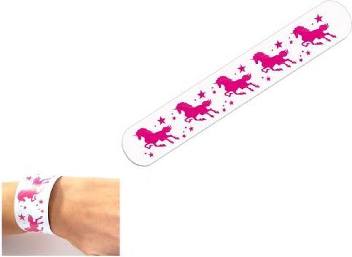 Klaparmband Eenhoorn | Unicorns | Wit